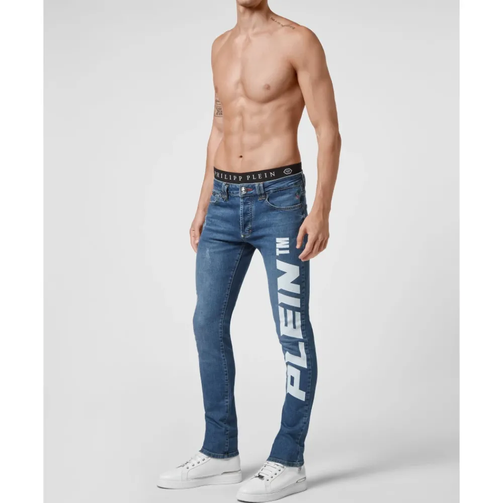 Heren Philipp Plein Denim Super Straight Cut