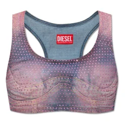 Diesel Denim tanktop met kristallen