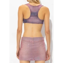 Diesel Denim tanktop met kristallen