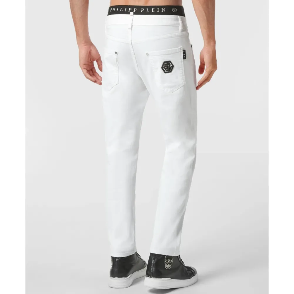 Heren Philipp Plein Jeans^Denim Trousers Detroit Fit Hexagon