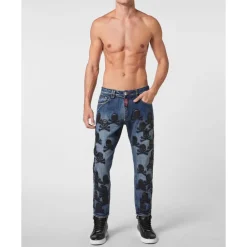 Heren Philipp Plein Denim Trousers Detroit Fit Skull