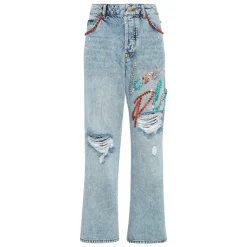 DAMES Philipp Plein Denim Trousers Loose Fit