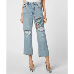 DAMES Philipp Plein Denim Trousers Loose Fit
