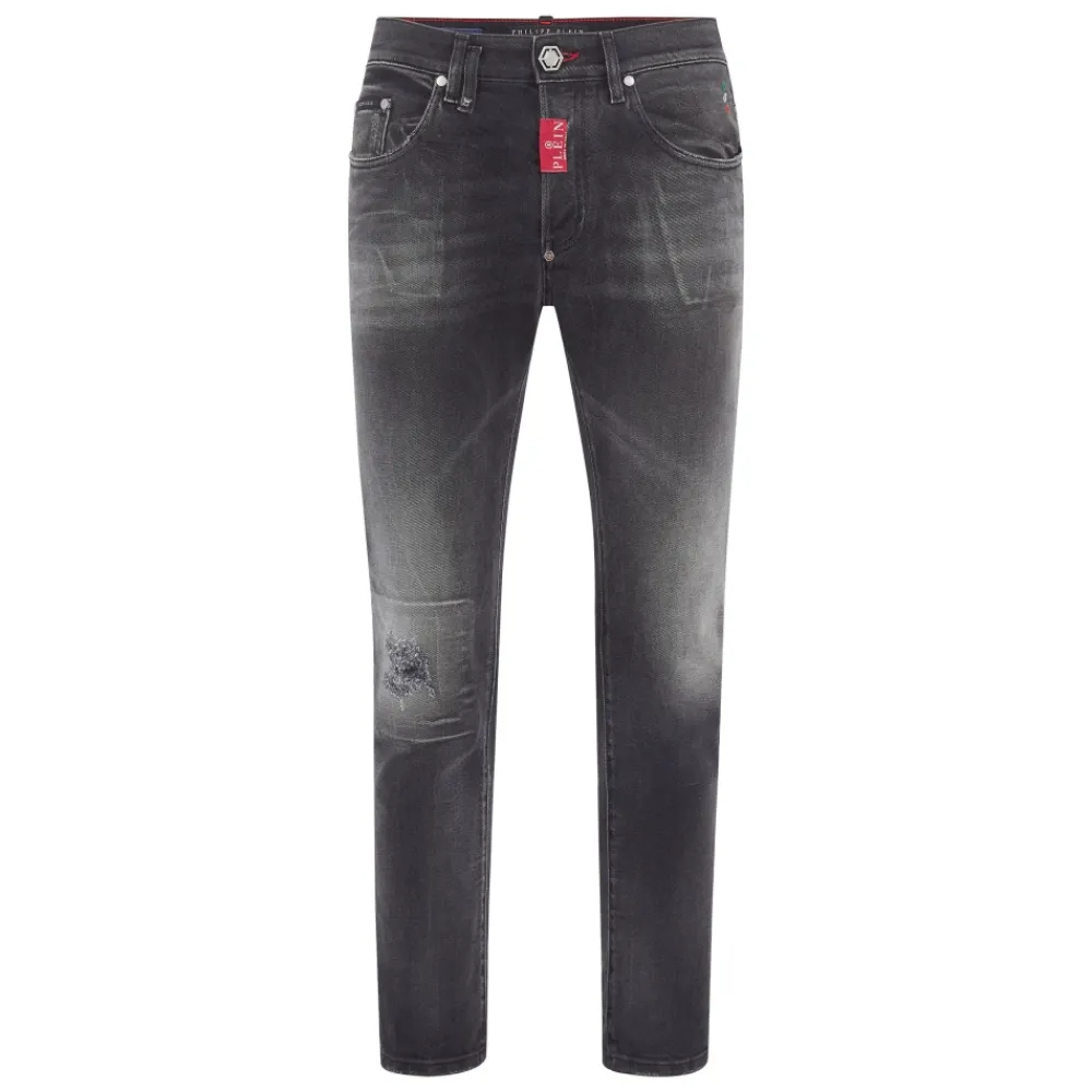 Heren Philipp Plein Jeans^Denim Trousers Skinny Fit Hexagon