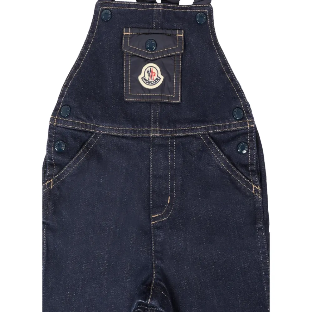 Moncler Denim tuinbroek met elastische bretels