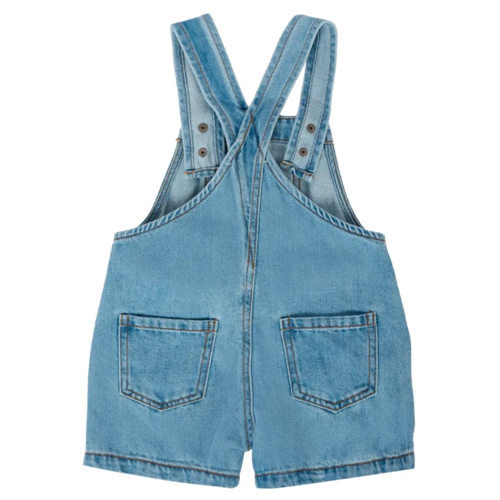Moschino Denim Tuinbroek met Teddy Bear Patch