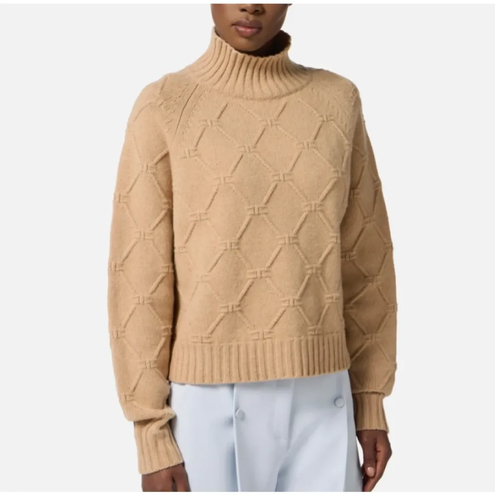 DAMES Elisabetta Franchi Truien & Vesten^Diamant Jacquard Gebreide Trui