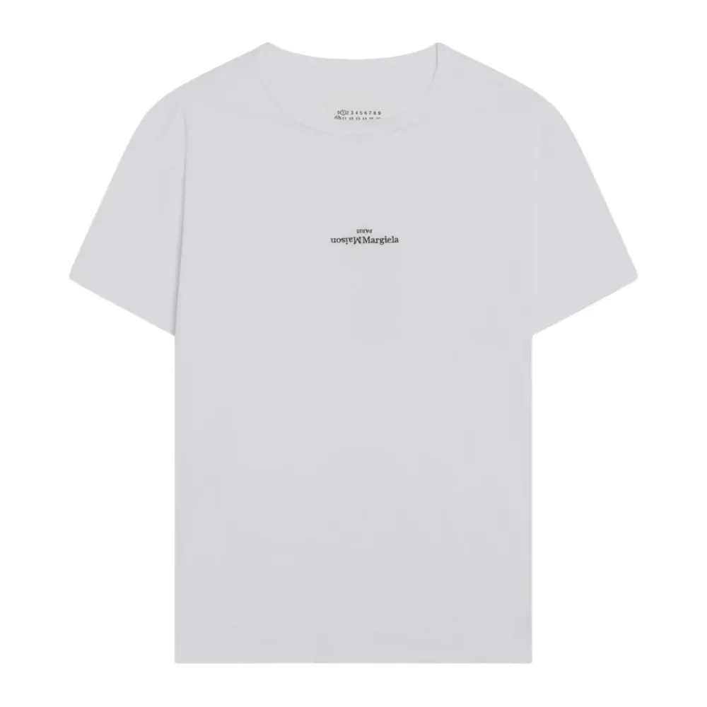 Heren Maison Margiela Shirts^Distorted logo T-shirt