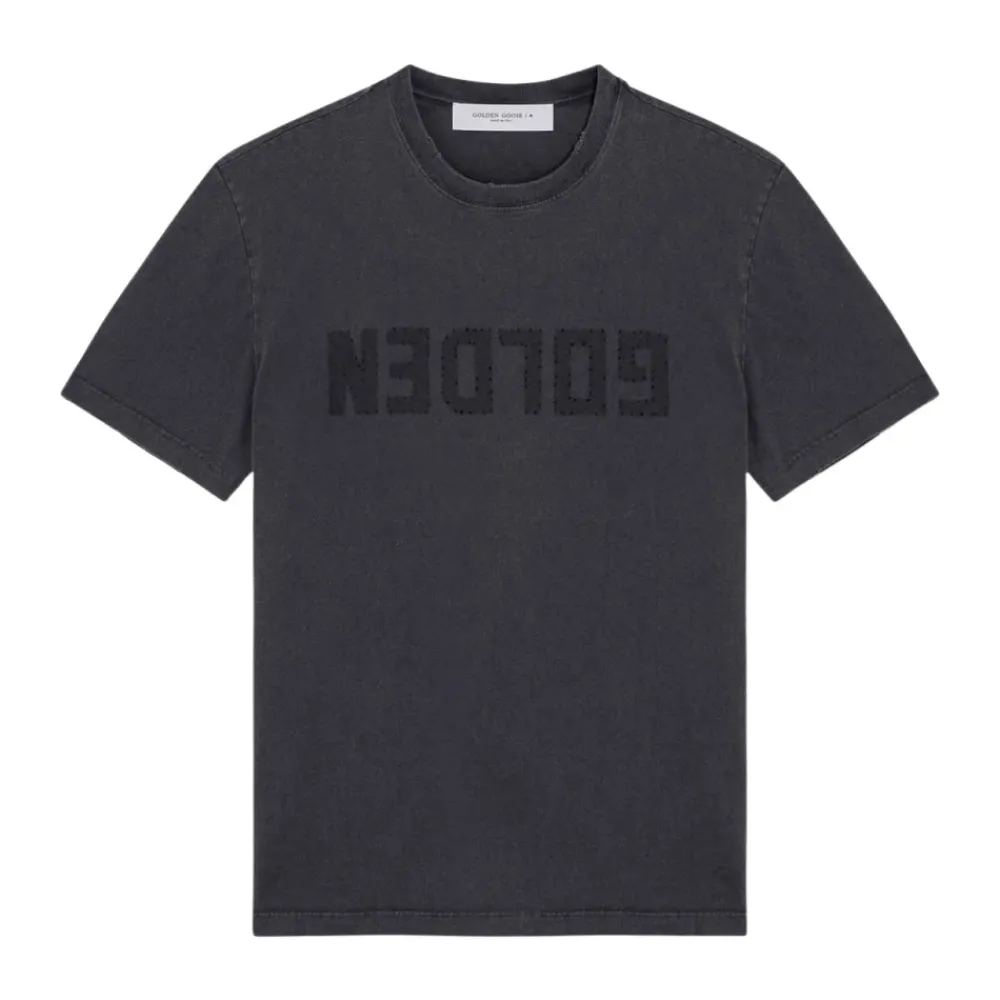 Heren Golden Goose Shirts^Distressed T-Shirt