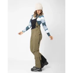 LaMunt Wintersport^Donker Woestijn Taupe Waterdichte Salopettes