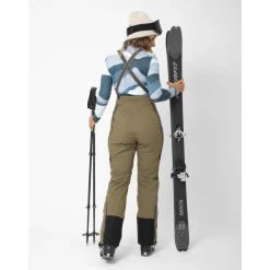 LaMunt Wintersport^Donker Woestijn Taupe Waterdichte Salopettes