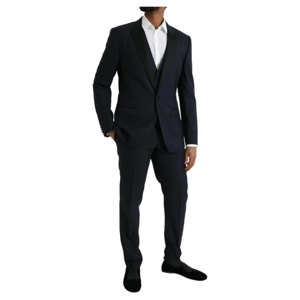 Heren Dolce & Gabbana Kostuums^Donker Wol 3-Delig Pak