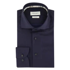 Heren Profuomo Donker zakelijk overhemd slim fit