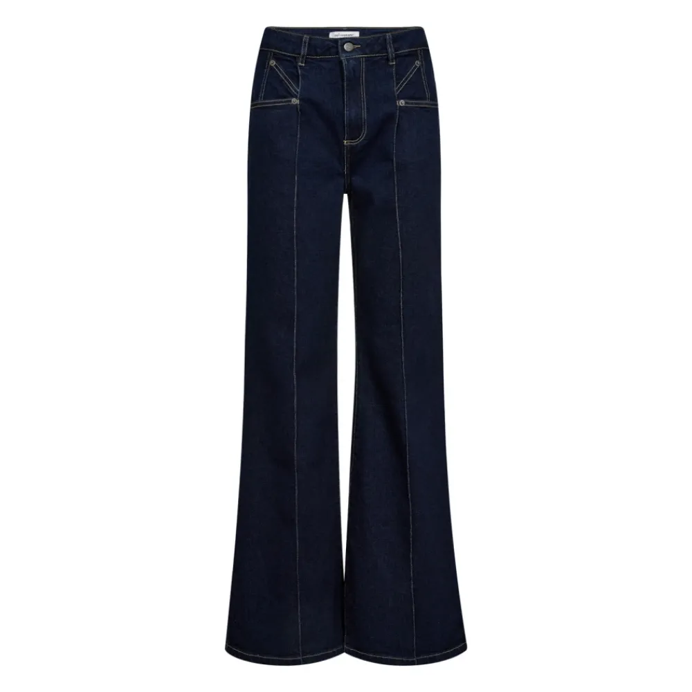 DAMES Co'Couture Jeans^Donkere Wijde Jeans Broek