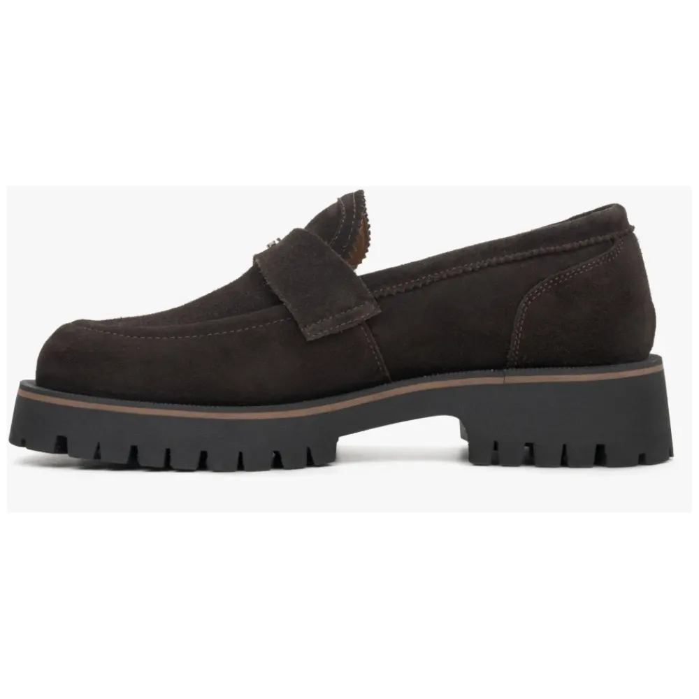 DAMES Estro Loafers^Donkere Chunky Platform Loafers