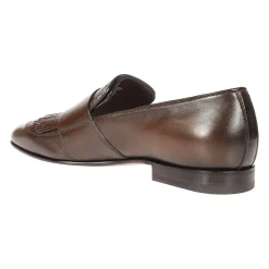 Heren Santoni Donkere Double Monks Strap Schoenen
