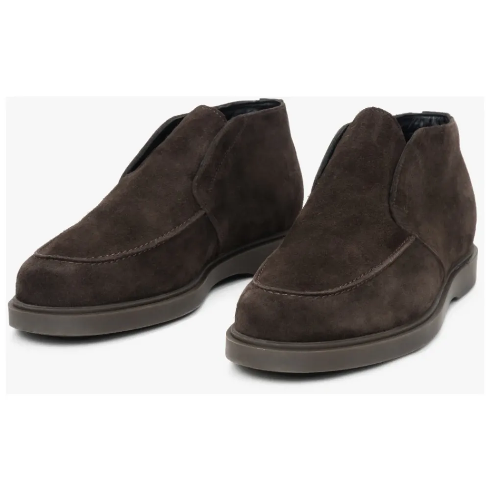 Heren Estro Laarzen^Donkere Loafers