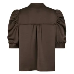 DAMES Neo Noir Blouses^Donkere Sateen Jurk