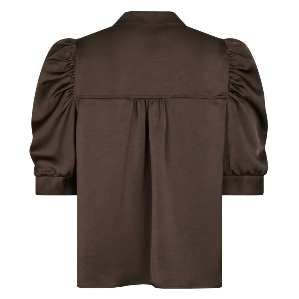 DAMES Neo Noir Blouses^Donkere Sateen Jurk