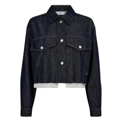 DAMES Haute L'Amitié Donkere Denim Cargo Crop Shirt