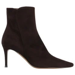 DAMES Roberto Festa Donkere suède enkellaars met puntige neus