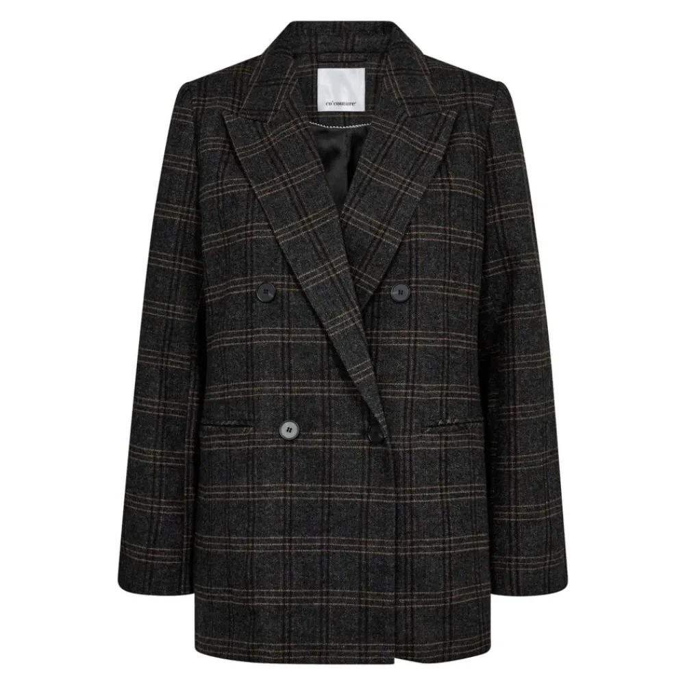 DAMES Co'Couture Jassen^Donkergrijze Blazer Jas - Stijlvol