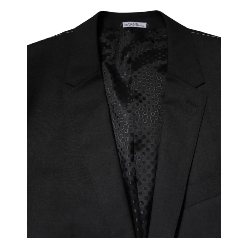 Heren Dolce & Gabbana Donkergrijze Slim Fit Blazer