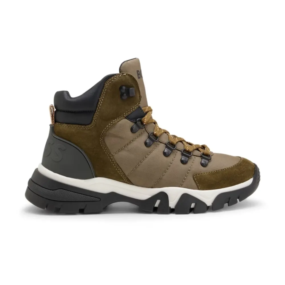 Heren Hugo Donkergroene Wandelschoenen