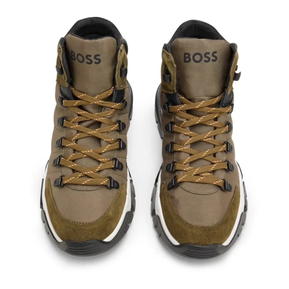 Heren Hugo Donkergroene Wandelschoenen