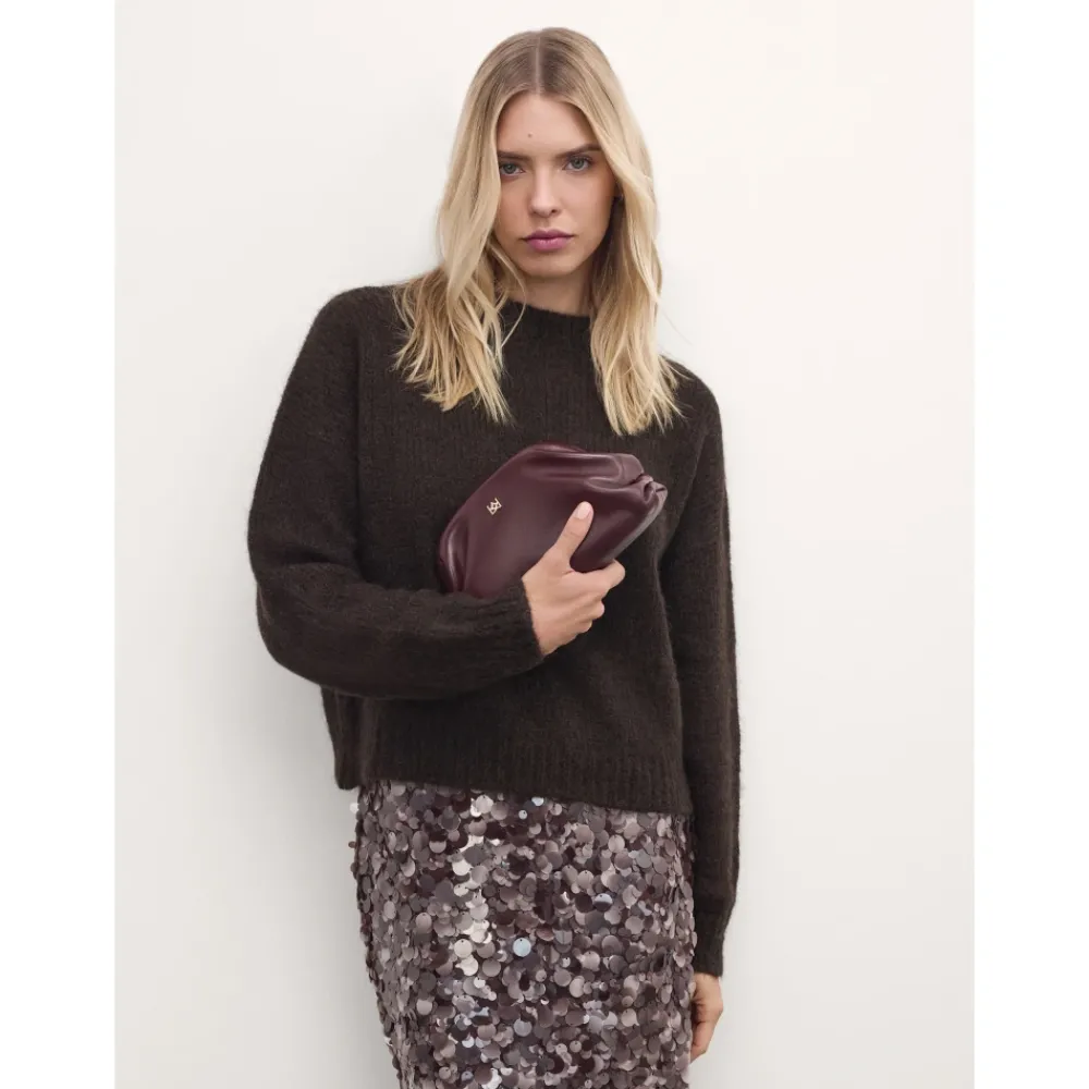 DAMES Kazar Donkerrode avondpochet tas