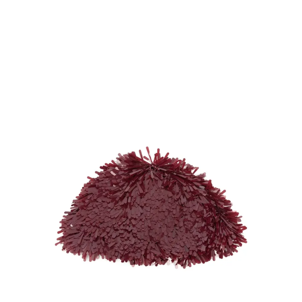 DAMES Alanui Hoeden^Donkerrode Pailletten Cape