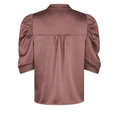 DAMES Neo Noir Donker Satijnen Blouse