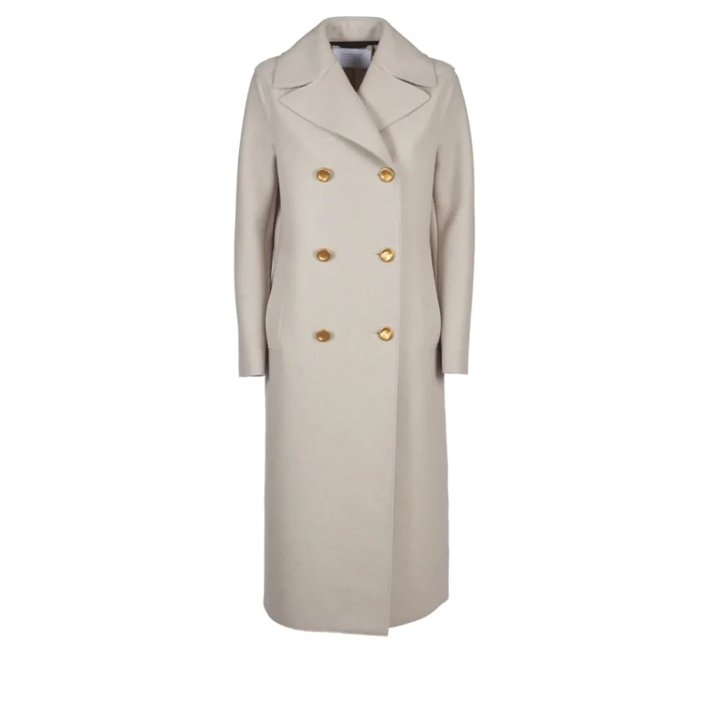 DAMES Harris Wharf London Trenchcoats & Mantels^Double Breasted Virgin Wool Coat