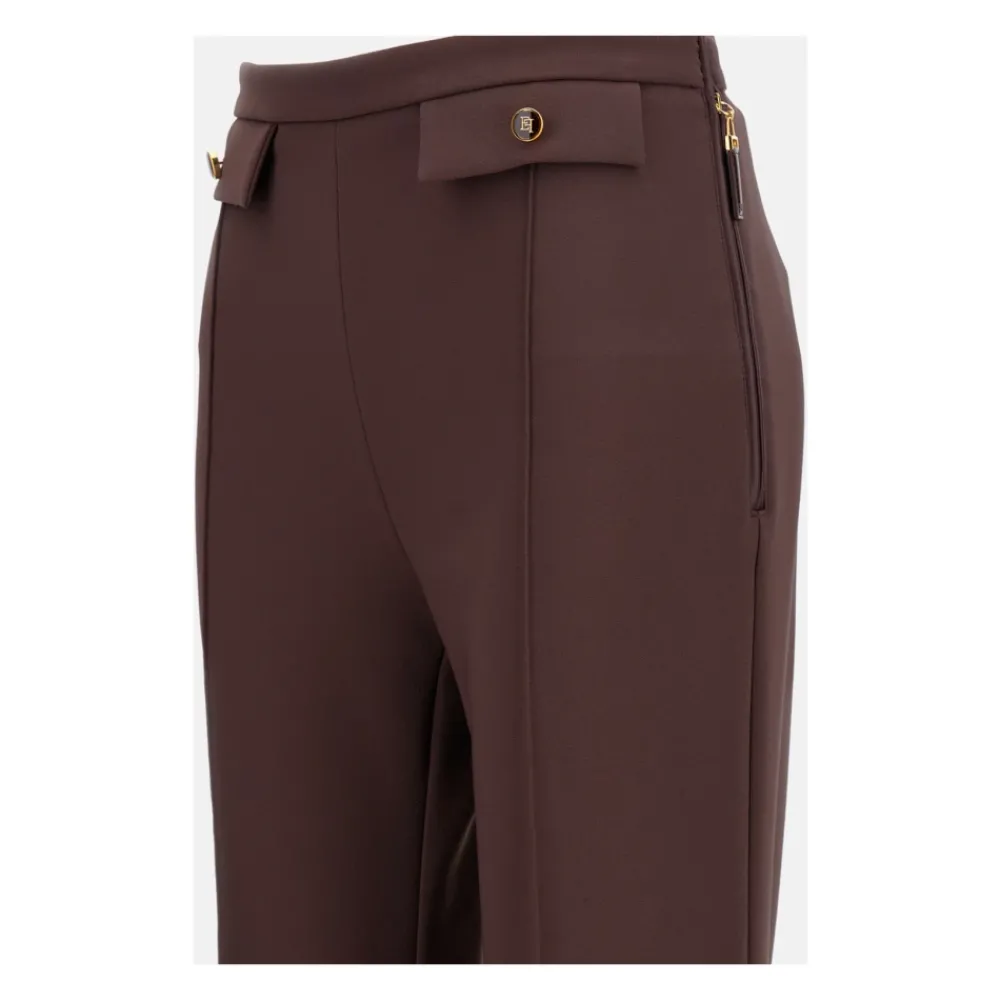 DAMES Elisabetta Franchi Double Crepe Trousers