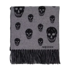 Heren Alexander McQueen Double Face Skull Scarf
