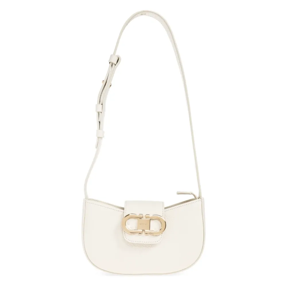 DAMES Ferragamo Double Gancini Mini Schoudertas