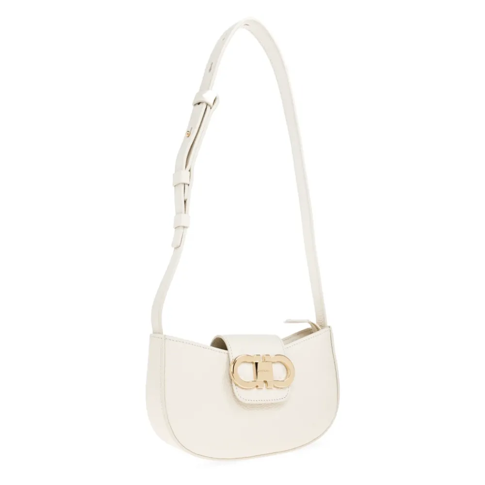 DAMES Ferragamo Double Gancini Mini Schoudertas