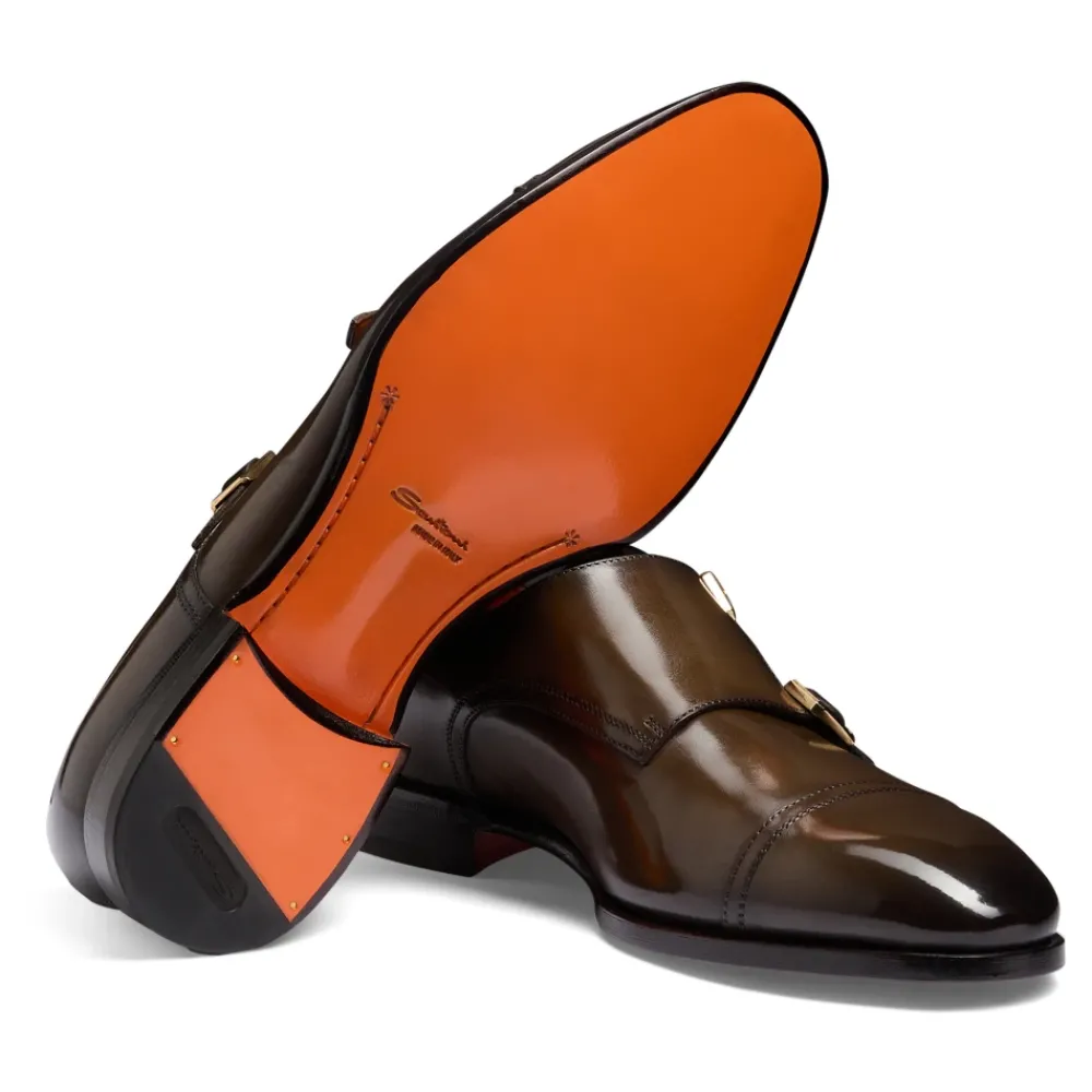 Heren Santoni Instappers & Slip Ons|Nette Schoenen^Double Monk Strap Schoen
