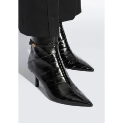 DAMES Tory Burch Double T Buckle Heeled Ankle Boot