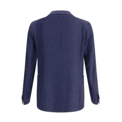 Heren Tagliatore Kostuums^Double-breasted blazer met peak revers en opgestikte zakken