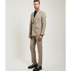 Heren Mulish Double-breasted pak met logoknoppen