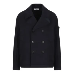 Heren Stone Island Double-breasted Pea Coat