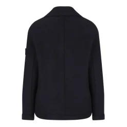 Heren Stone Island Double-breasted Pea Coat