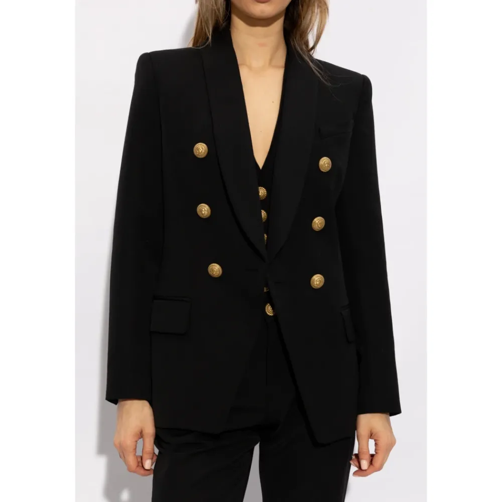 DAMES Balmain Double-Breasted Wollen Blazer