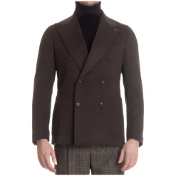 Heren Tagliatore Double-Breasted Wollen Jas