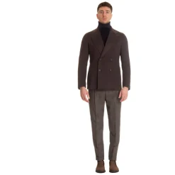 Heren Tagliatore Double-Breasted Wollen Jas