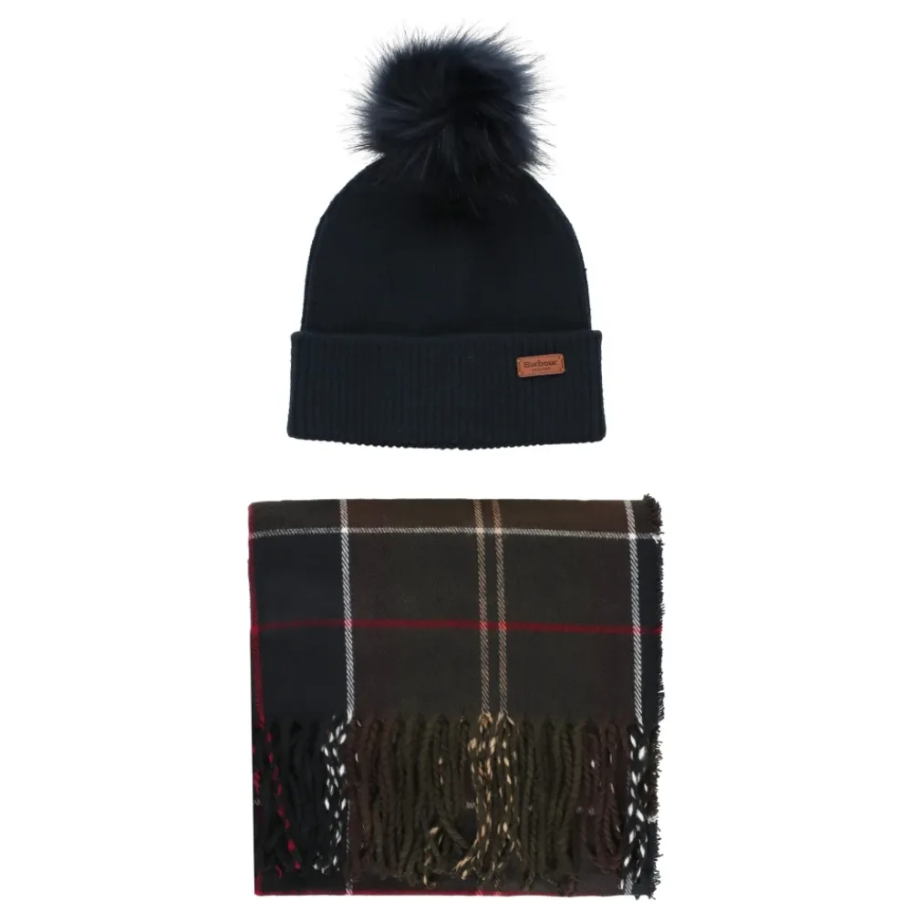 Barbour Dover Beanie & Hailes Scarf Geschenkset