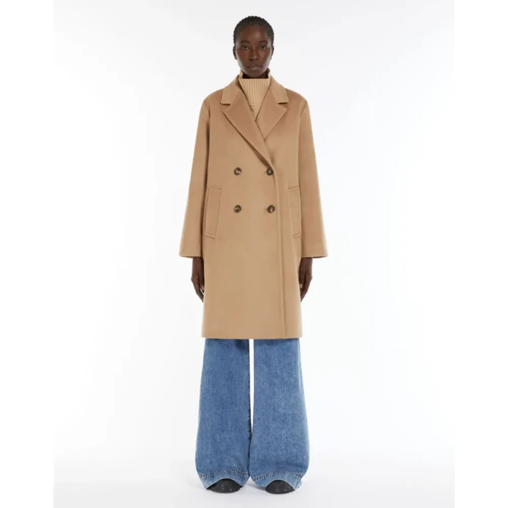 DAMES Weekend Max Mara Trenchcoats & Mantels^Dubbelbreasted wollen jas recht model