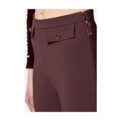 DAMES Elisabetta Franchi Broeken^Dubbele Crepe Stijlvolle Broek