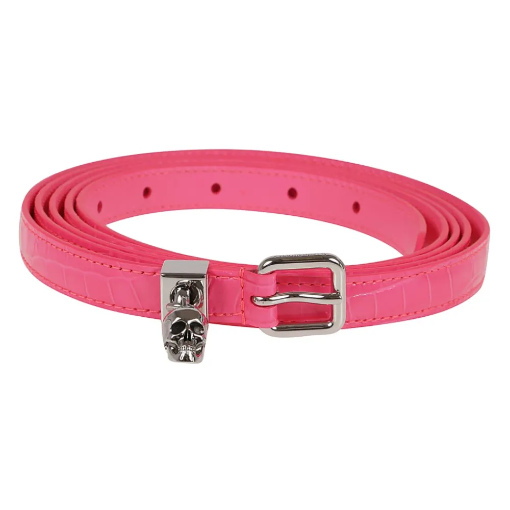 DAMES Alexander McQueen Dubbele Riem met SK. - Roseéon Skull Design